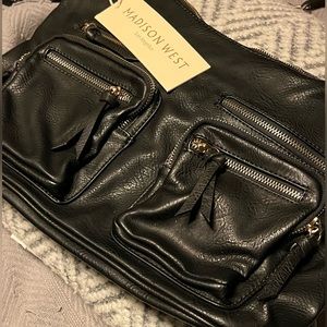 Madison West Black Crossbody Purse